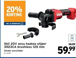 GAMMA Skil 20V accu haakse slijper 3923CA brushless 125 mm aanbieding