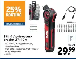 GAMMA Skil 4V schroeven- draaier 2714GA aanbieding