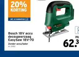 GAMMA Bosch 18V accu decoupeerzaag EasySaw 18V-70 Zonder accu/lader aanbieding