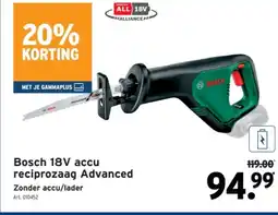 GAMMA Bosch 18V accu reciprozaag Advanced aanbieding