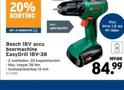 GAMMA Bosch 18V accu boormachine EasyDrill 18V-38 aanbieding