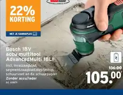 GAMMA Bosch 18V accu multitool Advanced Multi 18LI aanbieding