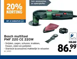GAMMA Bosch multitool PMF 220 CE 220W aanbieding