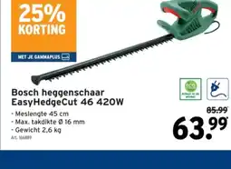 GAMMA Bosch heggenschaar EasyHedgeCut 46 420W aanbieding