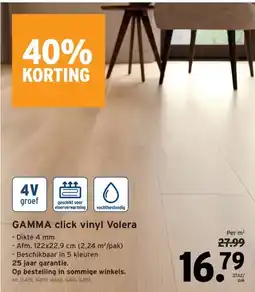 GAMMA GAMMA click vinyl Volera aanbieding