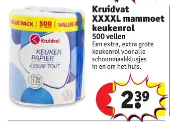 Kruidvat XXXXL mammoet keukenrol 500 vellen aanbieding