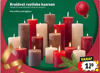 Kruidvat Rustieke kaarsen aanbieding