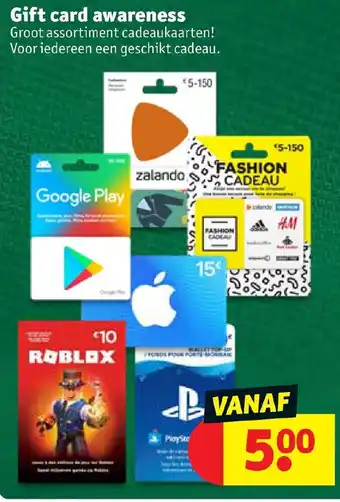 Kruidvat Gift card awareness aanbieding