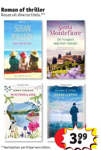 Kruidvat Roman of thriller aanbieding