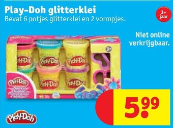 Kruidvat Play-Doh glitterklei aanbieding
