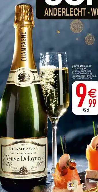 Cora Veuve Deloynes Champagne aanbieding