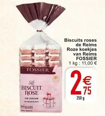 Cora Biscuits roses de Reims Roze koekjes van Reims Fossier 250g aanbieding