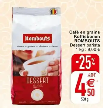 Cafe en grains Koffiebonen Rombouts 500g