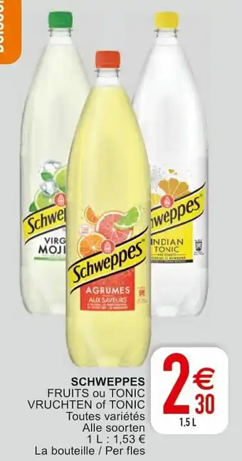 Cora Schweppes 1.5L aanbieding