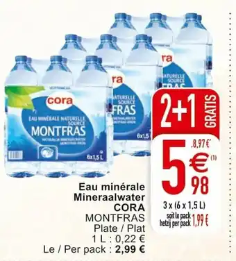 Eau minerale Mineraalwater 3x (6x1.5L)