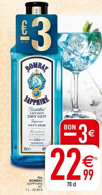 Cora Gin Bombay Sapphire aanbieding