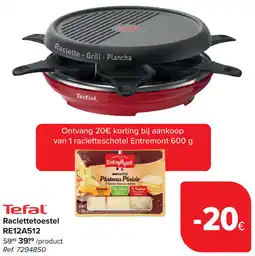 Carrefour Tefal Raclettetoestel RE12A512 aanbieding