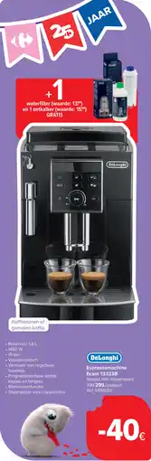 Carrefour DeLonghi Espressomachine Ecam 13.123B aanbieding