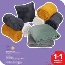 Carrefour Basic Extra Zachte Pla130 x 170 cm, verschillende kleuren 2998 1499 (a)/2 plaids 130 x 170 cm aanbieding