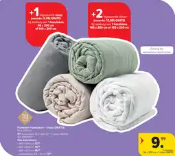 Carrefour Flanellen Hoeslaken + Sloop Gratis aanbieding
