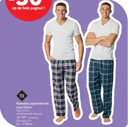 Carrefour Flanellen Pyjamabroek voor Heren aanbieding