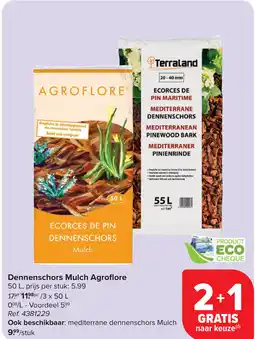 Carrefour Dennenschors Mulch Agroflore aanbieding