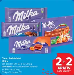 Carrefour Chocoladetablet Milka aanbieding