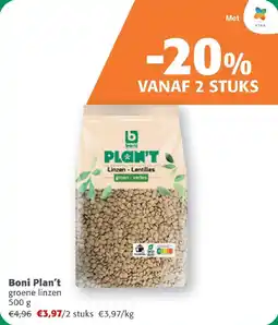 Comarkt Boni Plan't groene linzen aanbieding