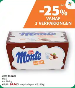 Comarkt Zott Monte Maxi aanbieding
