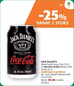 Comarkt Jack Daniel's of Absolut Vodka aanbieding