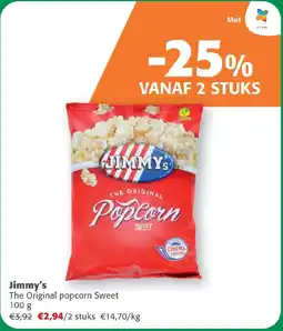 Comarkt Jimmy's The Original popcorn Sweet aanbieding