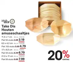 Sligro Take Dis Houten Amuseschaaltjes aanbieding