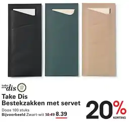 Sligro Take Dis Bestekzakken met servet aanbieding