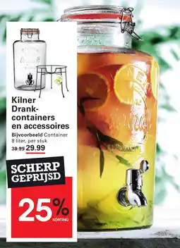 Sligro Kilner Drank containers en accessoires aanbieding