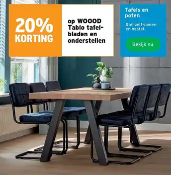Woood Tablo tafel-bladen en onderstellen
