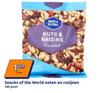 Action Snacks of the World noten en rozijnen aanbieding