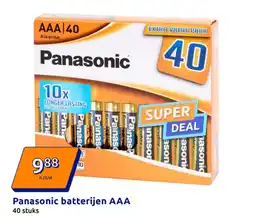 Action Panasonic batterijen AAA 40 stuks aanbieding