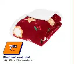 Action Plaid met kerstprint aanbieding