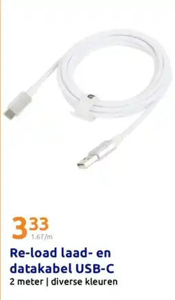 Action Re-load laad- en datakabel USB-C aanbieding