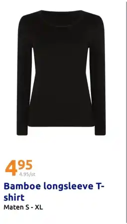 Action Bamboe longsleeve Tshirt aanbieding