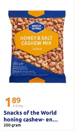 Action Snacks of the World honing cashew- en pindamix aanbieding