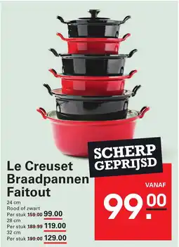 Sligro Le Creuset Braadpannen Faitout aanbieding