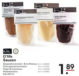 Sligro O'life Sauzen aanbieding