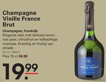 Sligro Champagne Vieille France Brut aanbieding