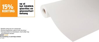 GAMMA Glasvlies en glasweefselbehang aanbieding