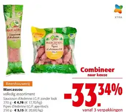 Colruyt Marcassou Saucisson d’Ardenne I.G.P. zonder look 270 g aanbieding