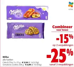 Colruyt Milka Cake & Choc 5 x 35 g aanbieding