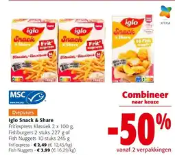 Colruyt Iglo Snack & Share Frit’express aanbieding