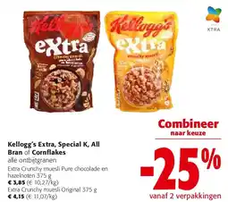 Colruyt Extra Crunchy muesli Pure chocolade en hazelnoten 375 g aanbieding