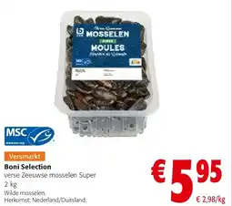 Colruyt Boni Selection verse Zeeuwse mosselen Super 2 kg aanbieding